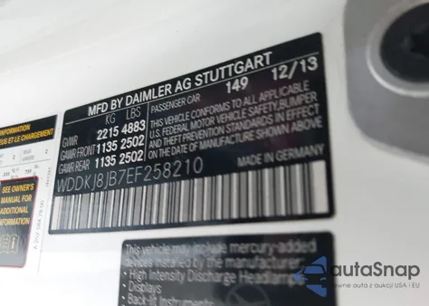 2014 Mercedes-Benz E 350 4Matic из США, поврежденный, VIN WDDKJ8JB7EF258210